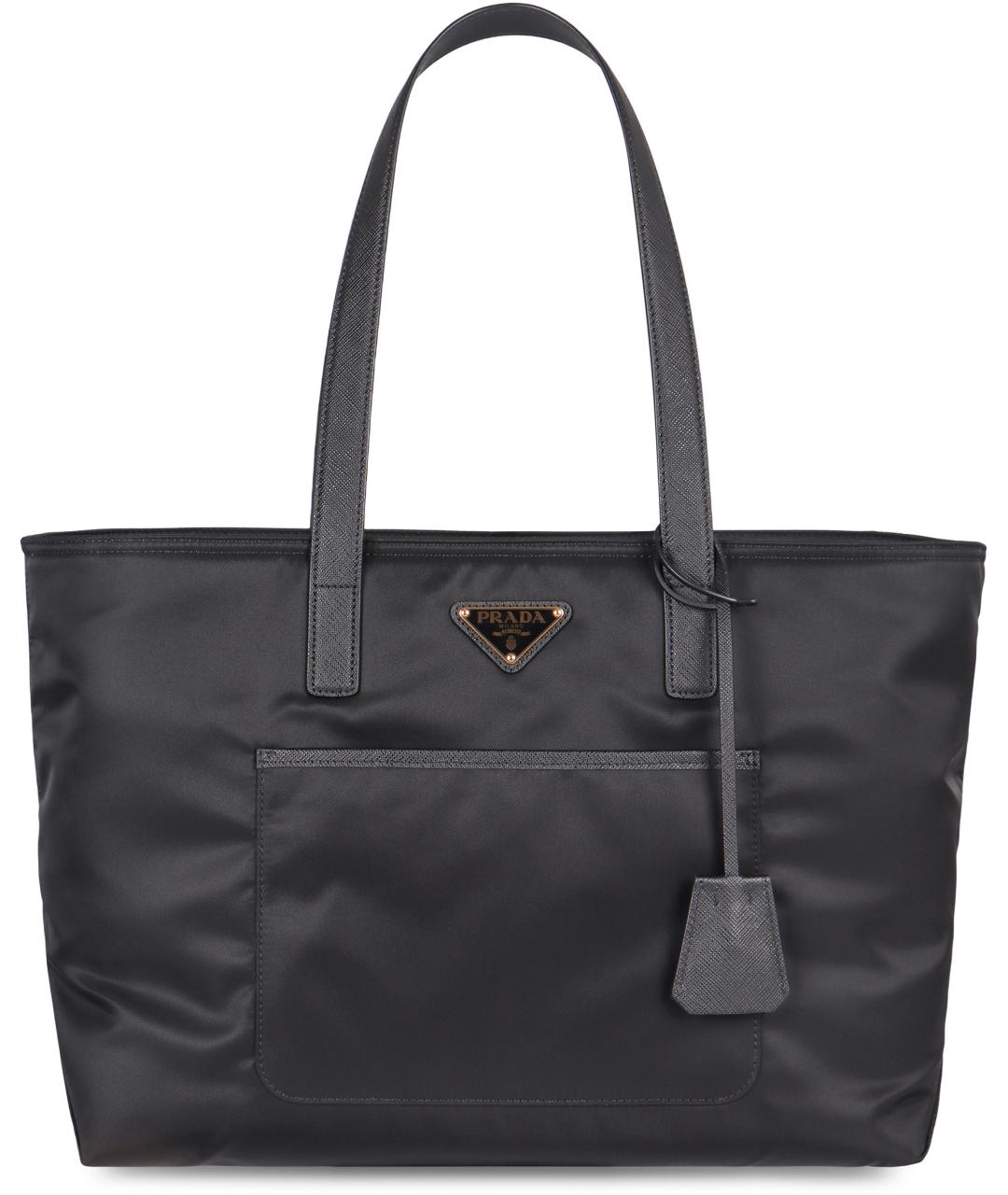 PRADA Черная синтетическая сумка тоут, фото 2