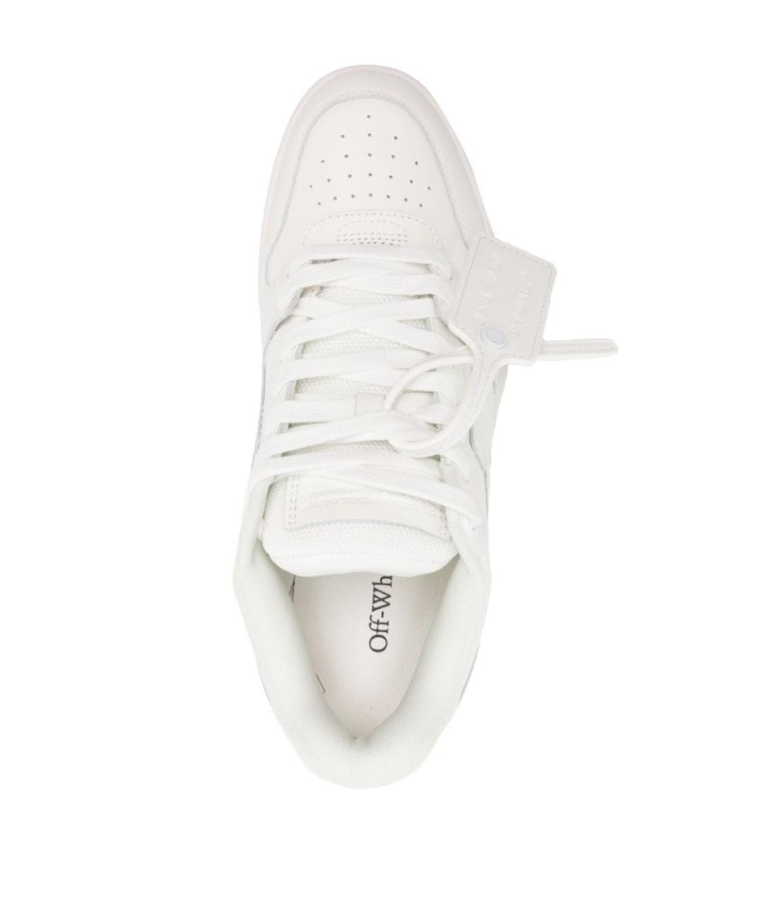 OFF-WHITE Белые кожаные низкие кроссовки / кеды, фото 3