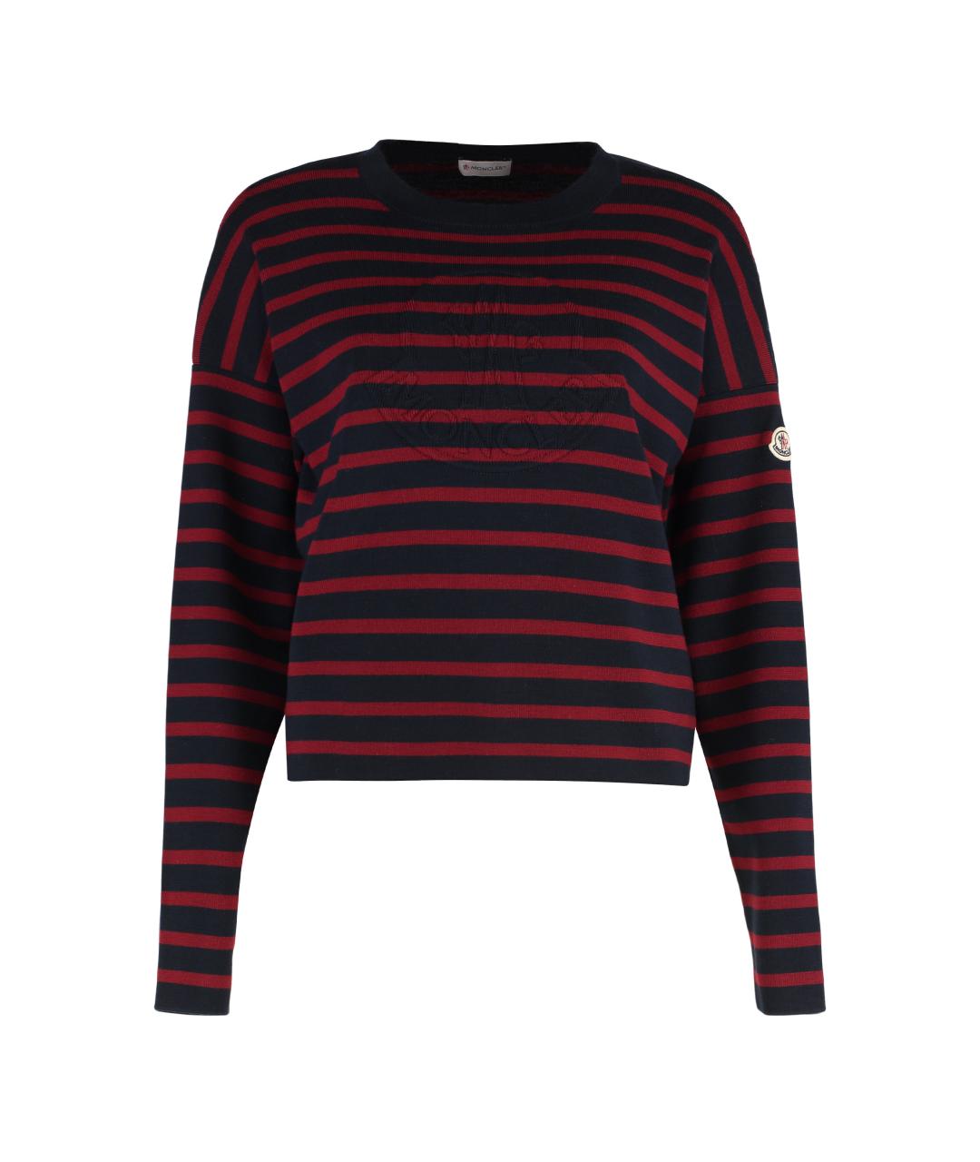 MONCLER Бордовый шерстяной джемпер / свитер, фото 1