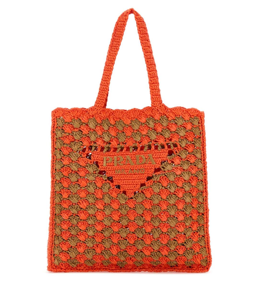 PRADA Оранжевая сумка тоут, фото 1