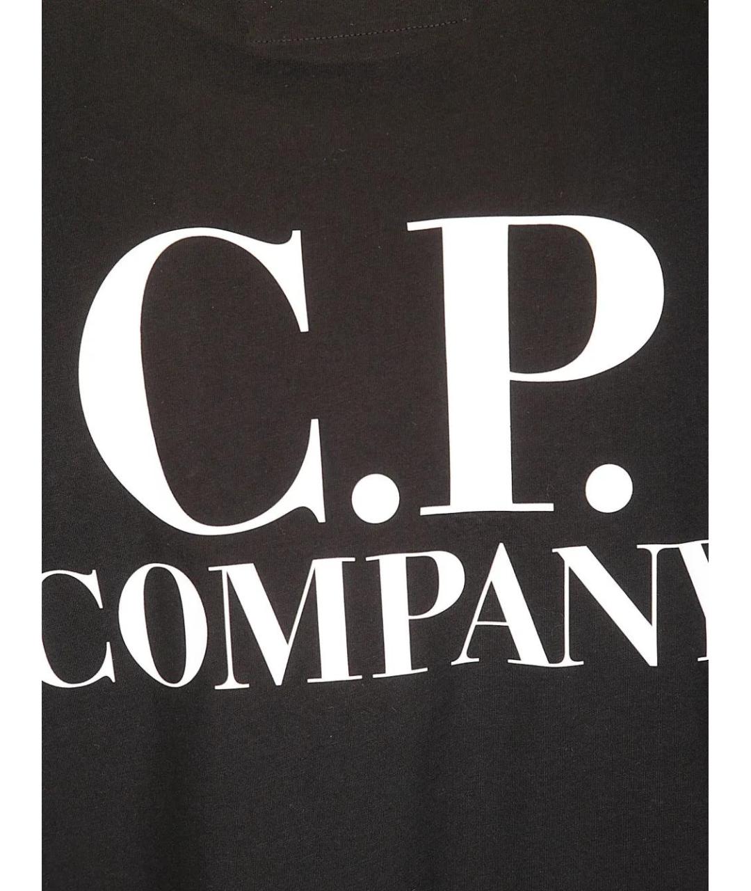 CP COMPANY Черная хлопковая футболка, фото 3