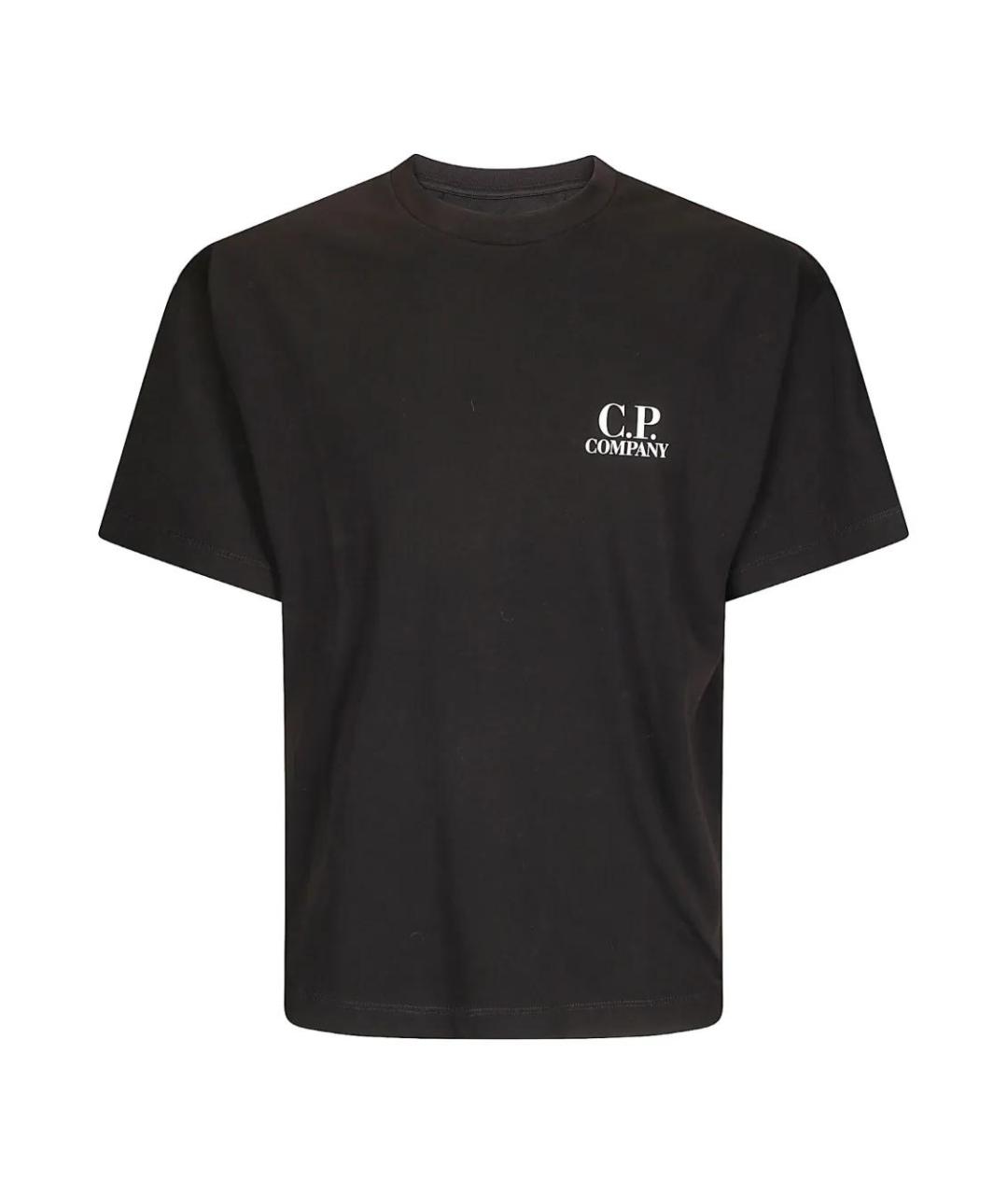 CP COMPANY Черная хлопковая футболка, фото 1