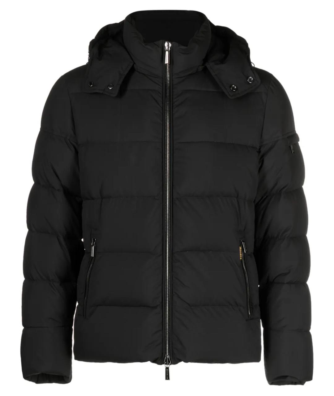 MOORER Черная полиэстеровая куртка, фото 1