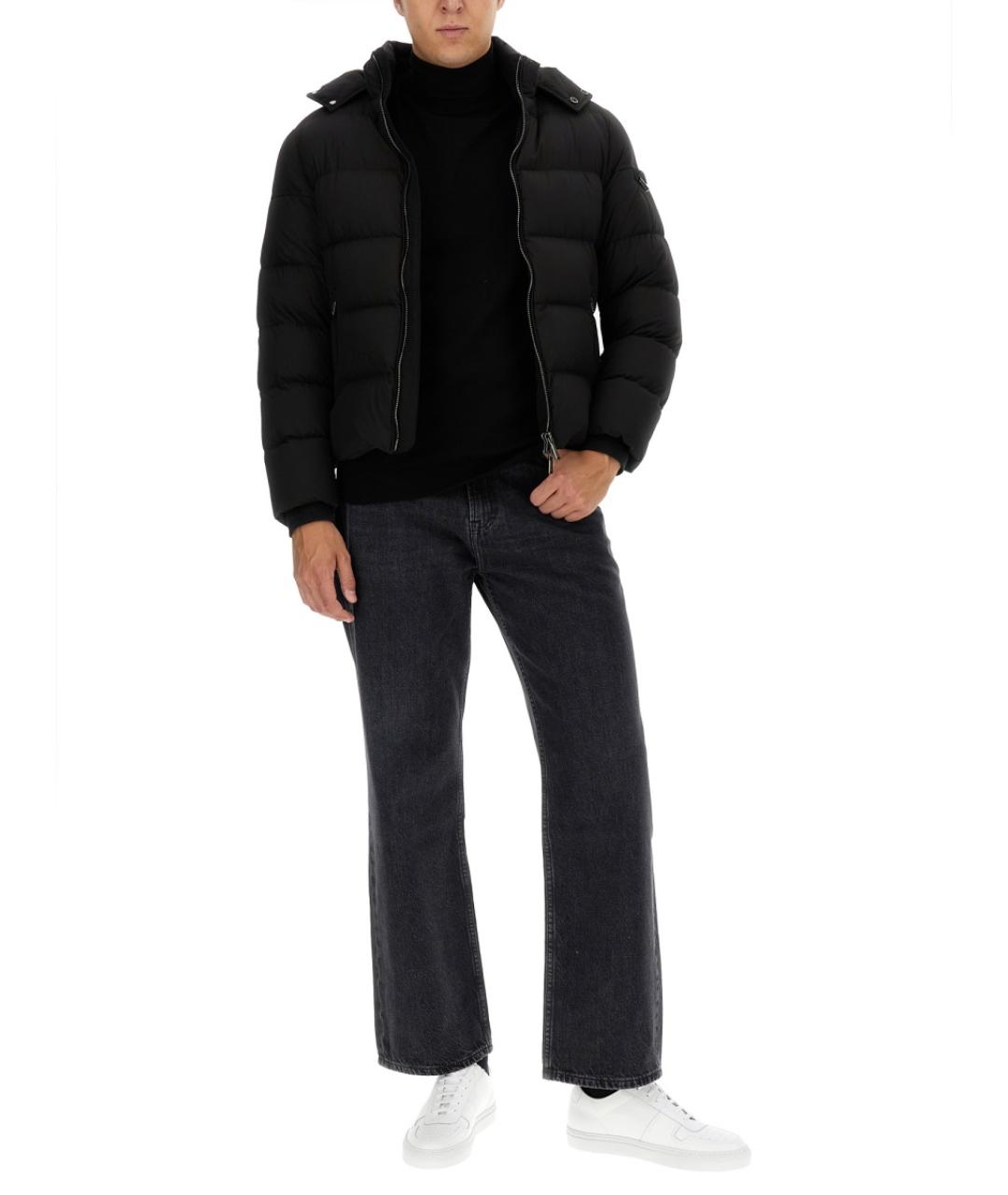 MOORER Черная полиэстеровая куртка, фото 5