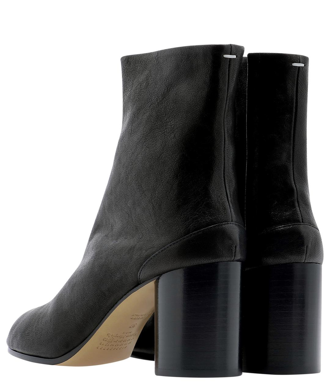 MAISON MARGIELA Черные кожаные ботильоны, фото 4