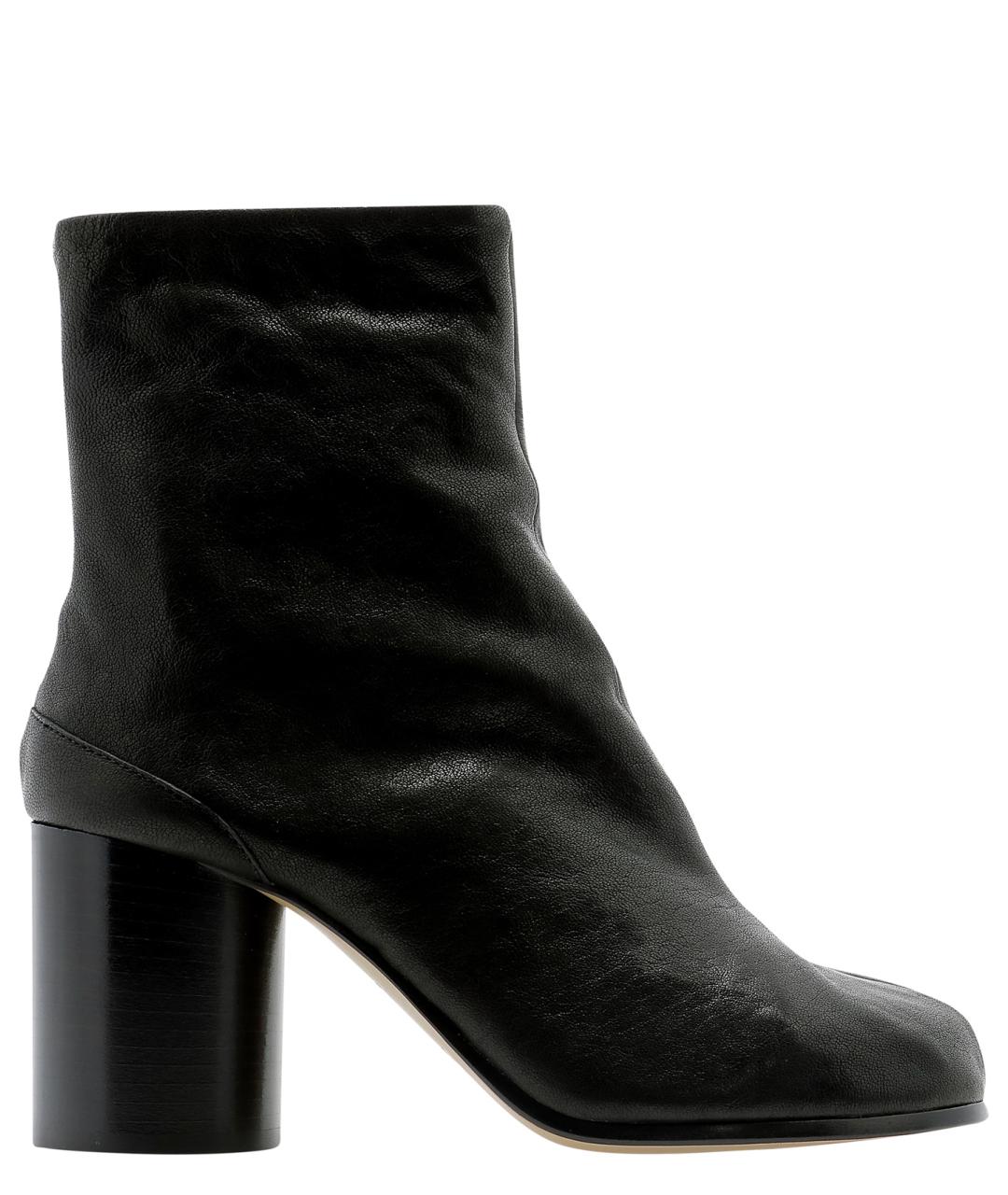 MAISON MARGIELA Черные кожаные ботильоны, фото 1