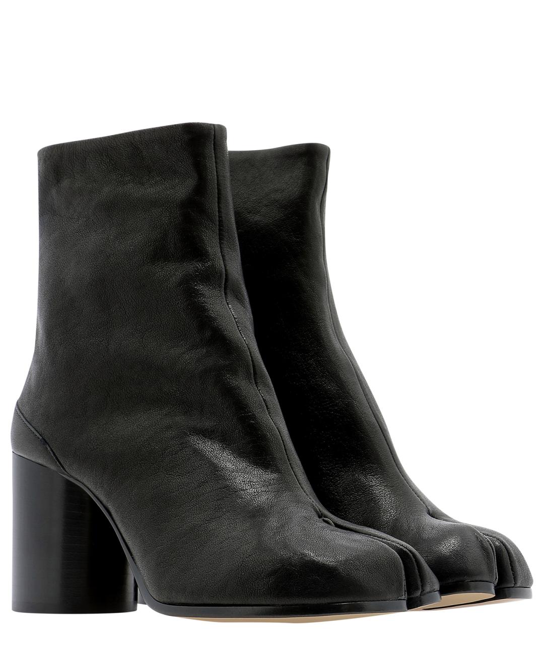 MAISON MARGIELA Черные кожаные ботильоны, фото 3