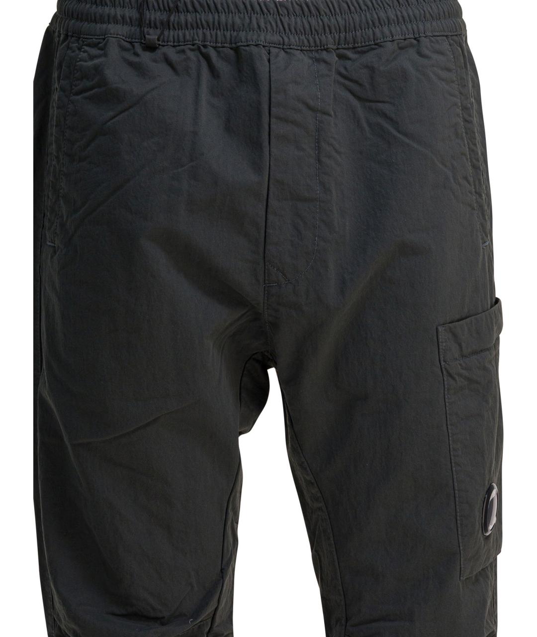CP COMPANY Антрацитовые хлопковые повседневные брюки, фото 3
