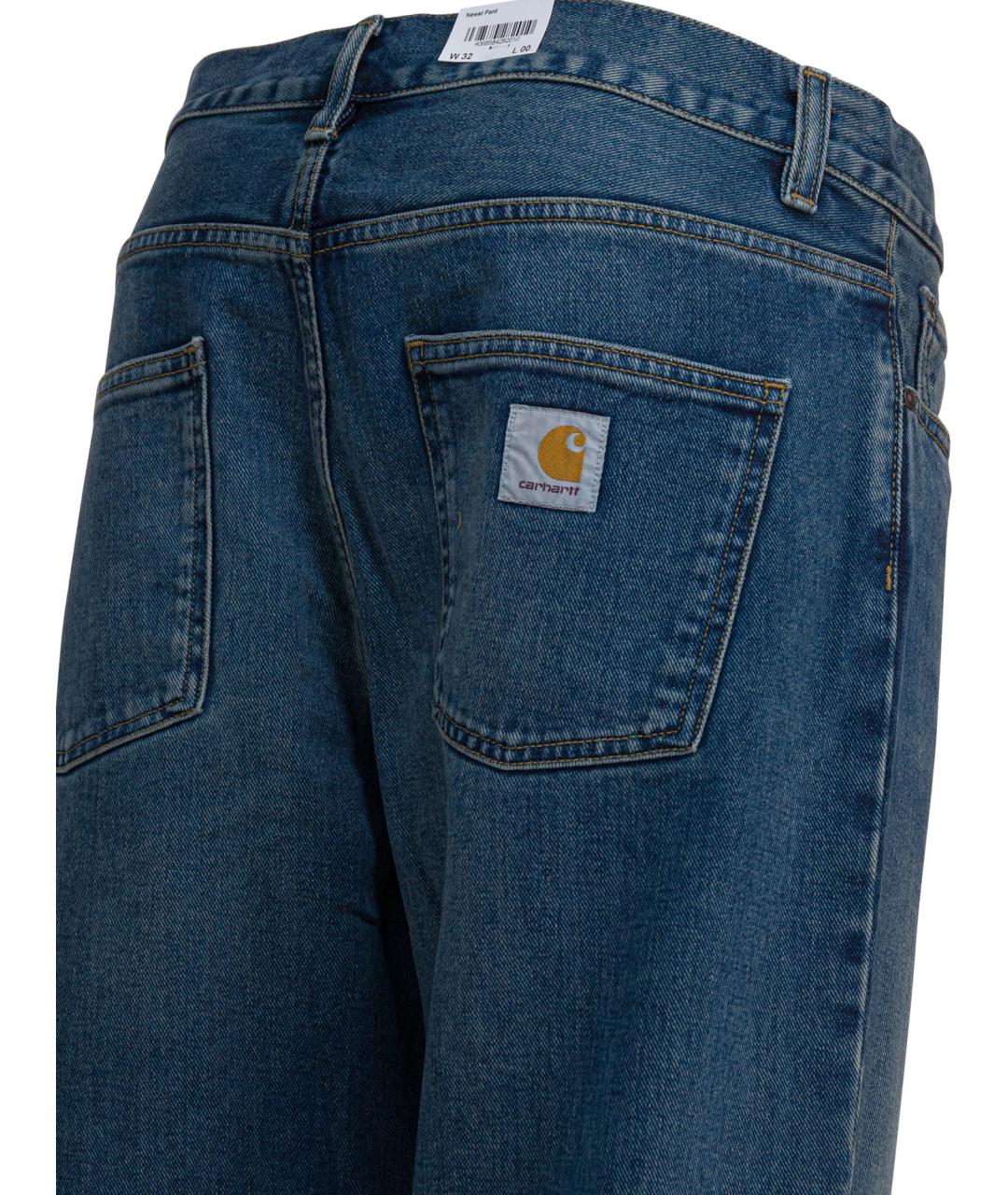 CARHARTT WIP Синие хлопковые прямые джинсы, фото 4