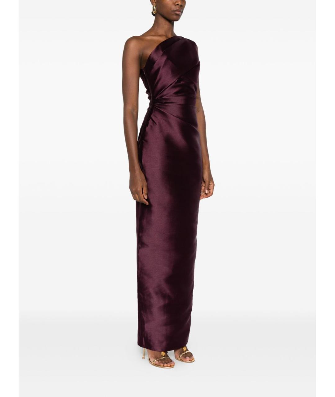 SOLACE LONDON Фиолетовое полиэстеровое повседневное платье, фото 4