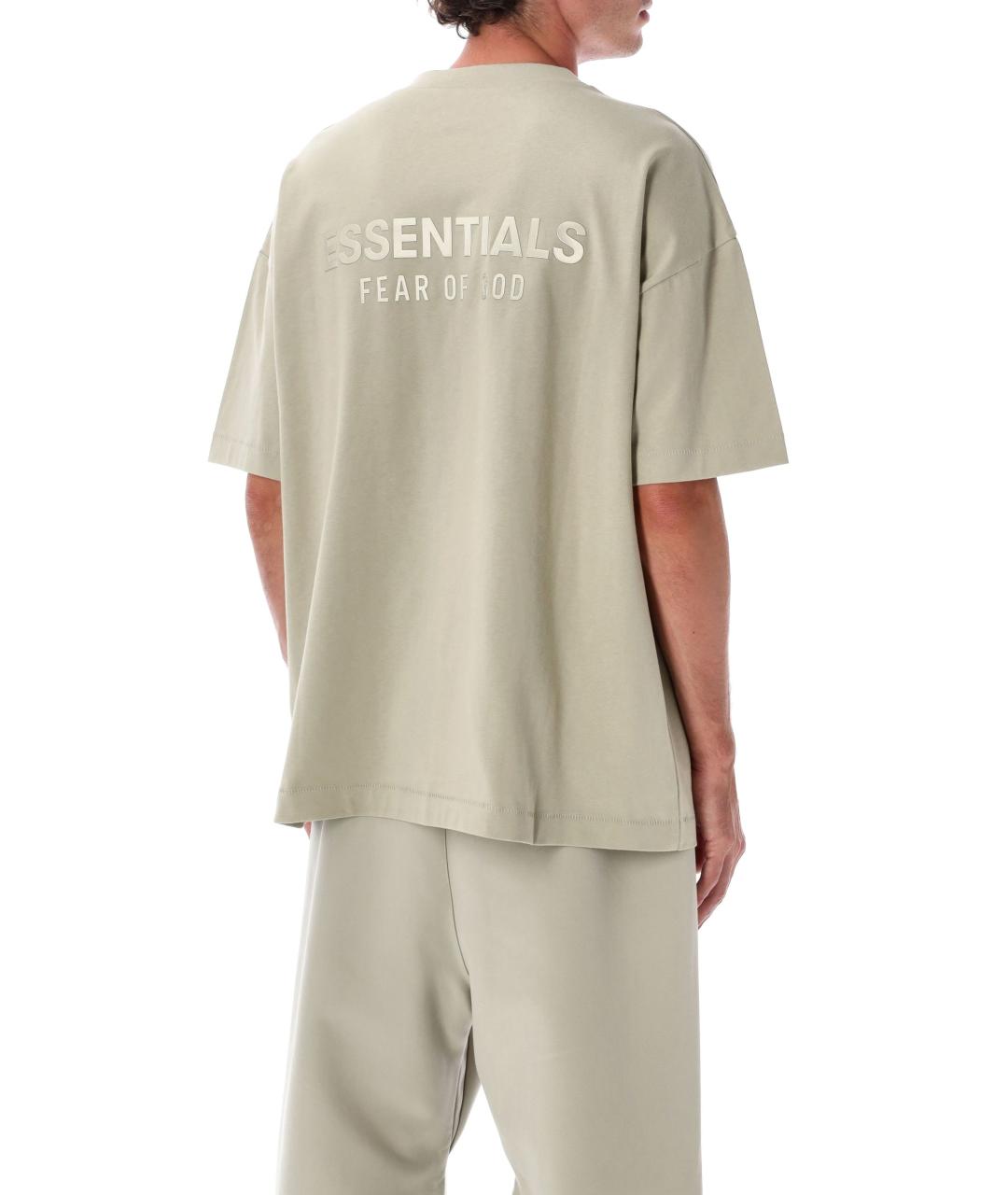 FEAR OF GOD ESSENTIALS Антрацитовая хлопковая футболка, фото 2