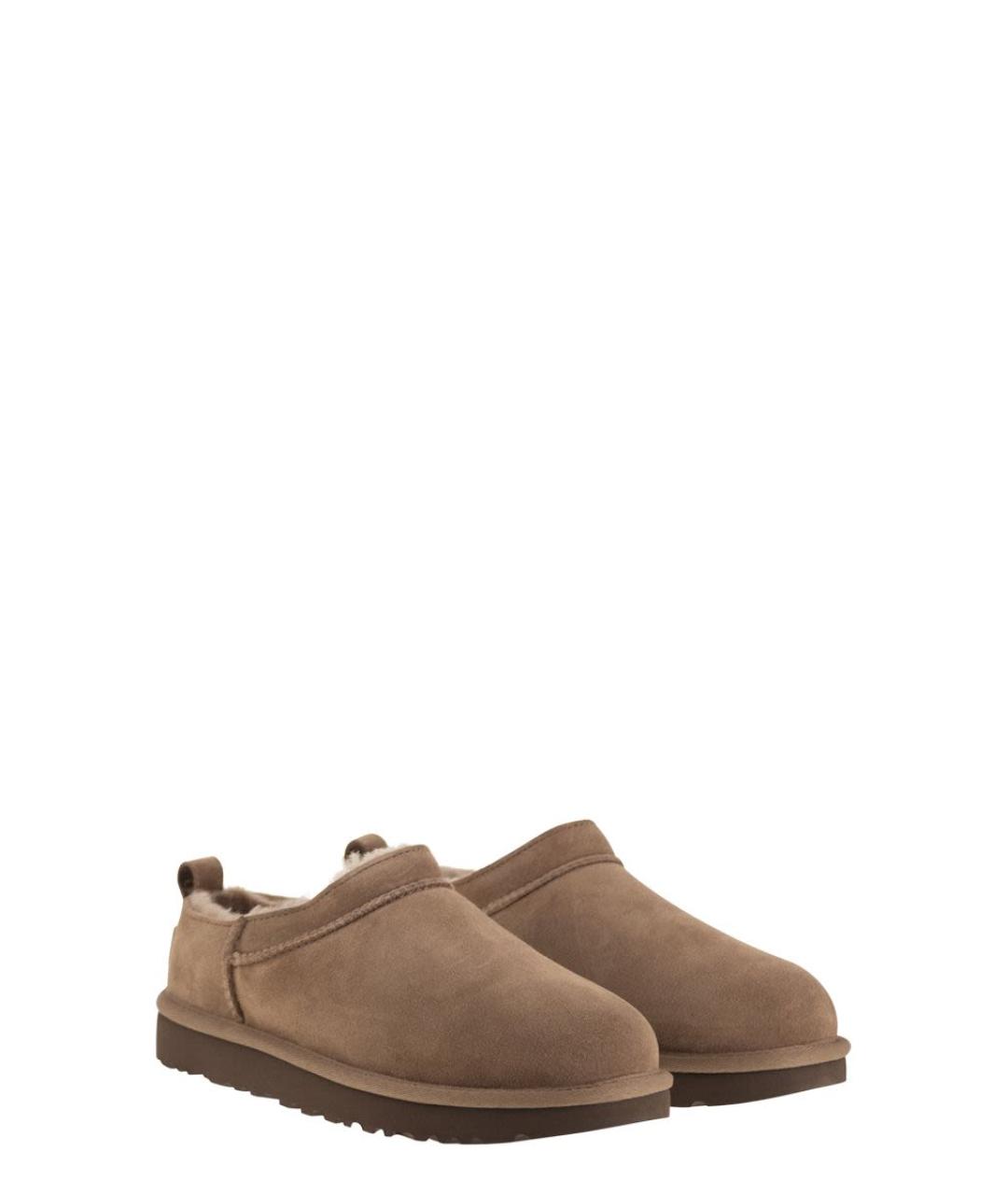 UGG AUSTRALIA Коричневые замшевые сабо, фото 4