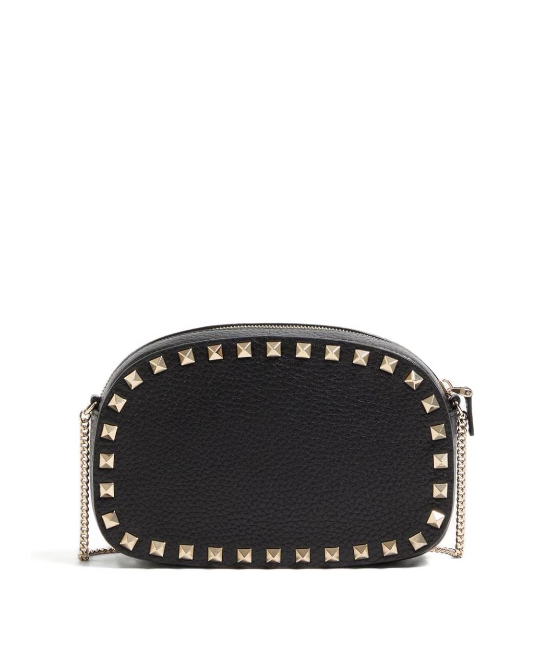 VALENTINO Черная кожаная сумка через плечо, фото 2