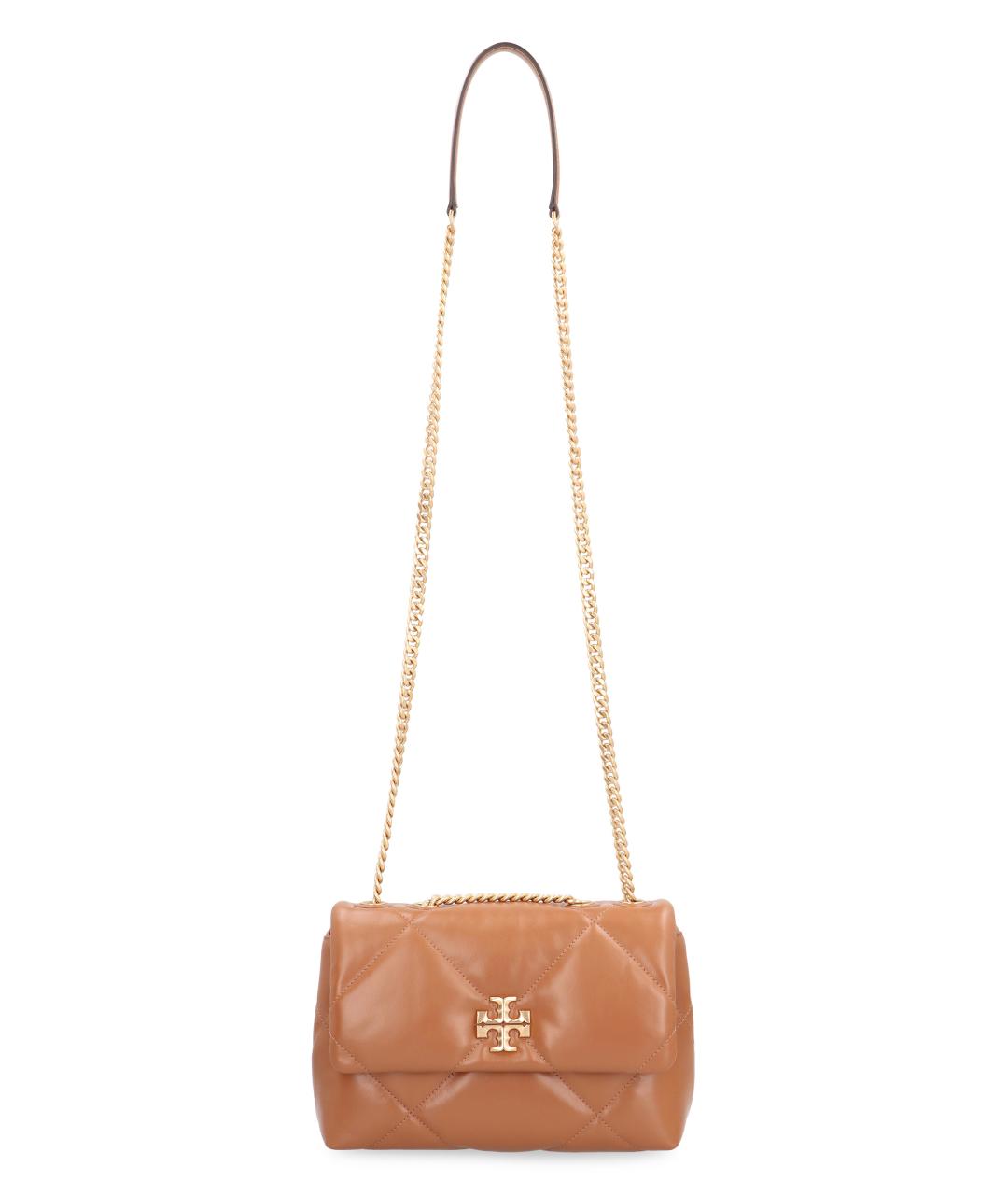 TORY BURCH Бежевая кожаная сумка через плечо, фото 4