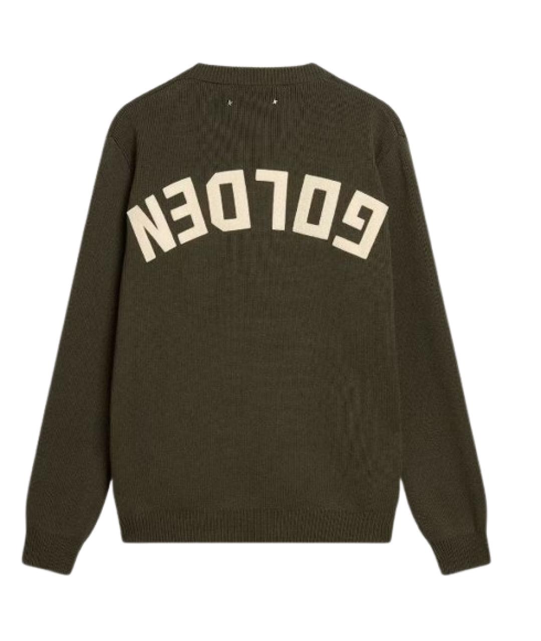 GOLDEN GOOSE DELUXE BRAND Зеленый хлопковый джемпер / свитер, фото 2