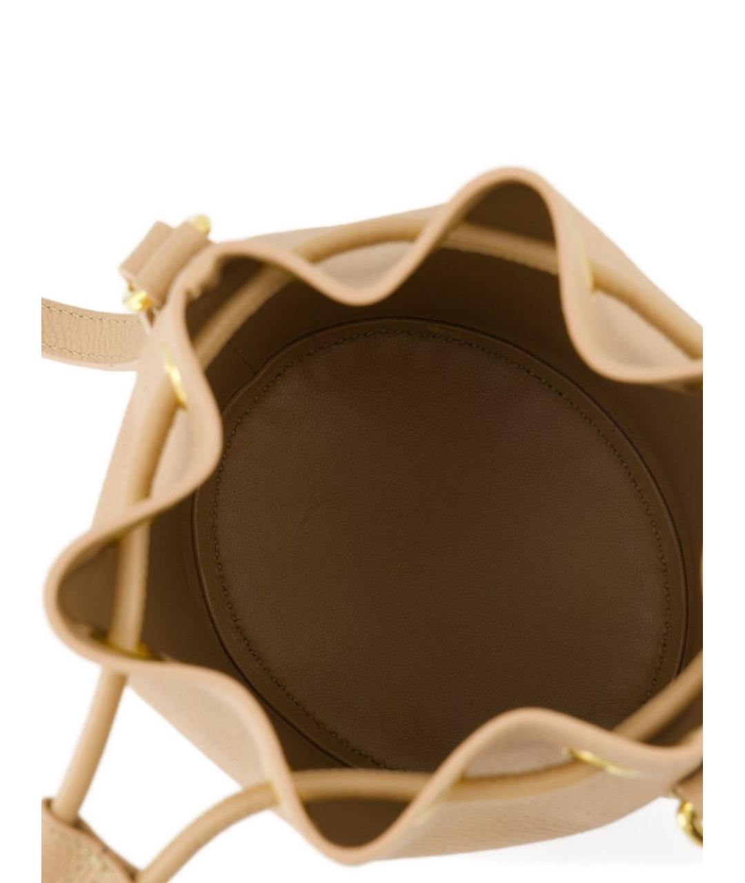 VALENTINO Бежевая кожаная сумка через плечо, фото 3