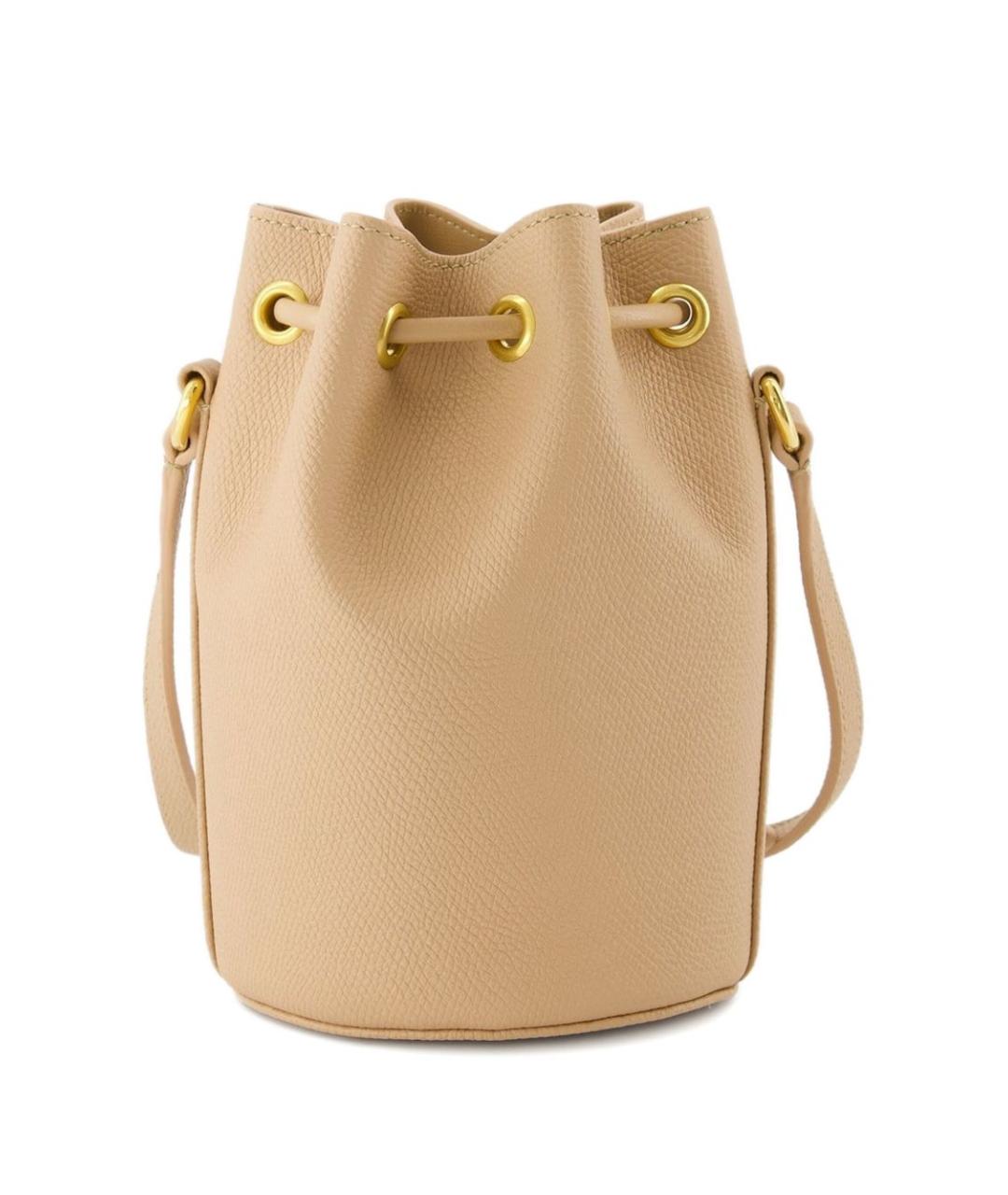 VALENTINO Бежевая кожаная сумка через плечо, фото 4