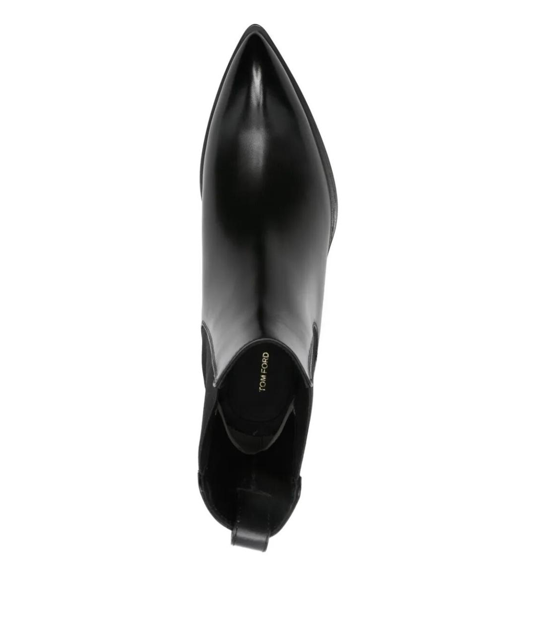 TOM FORD Черные кожаные низкие ботинки, фото 3