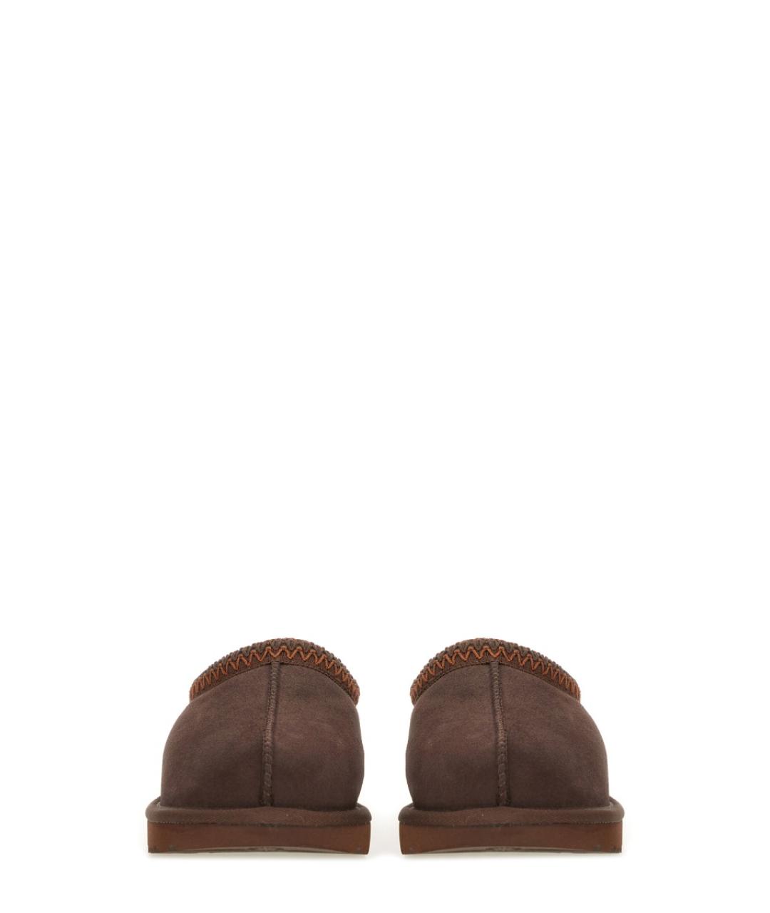 UGG AUSTRALIA Коричневые кожаные шлепанцы, фото 5
