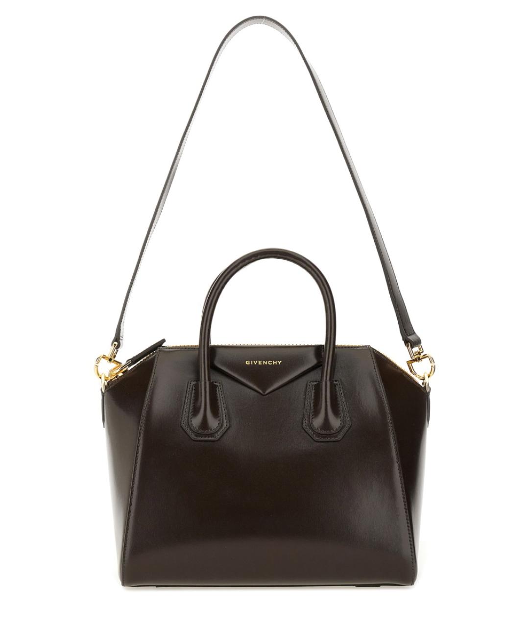GIVENCHY Коричневая кожаная сумка с короткими ручками, фото 4