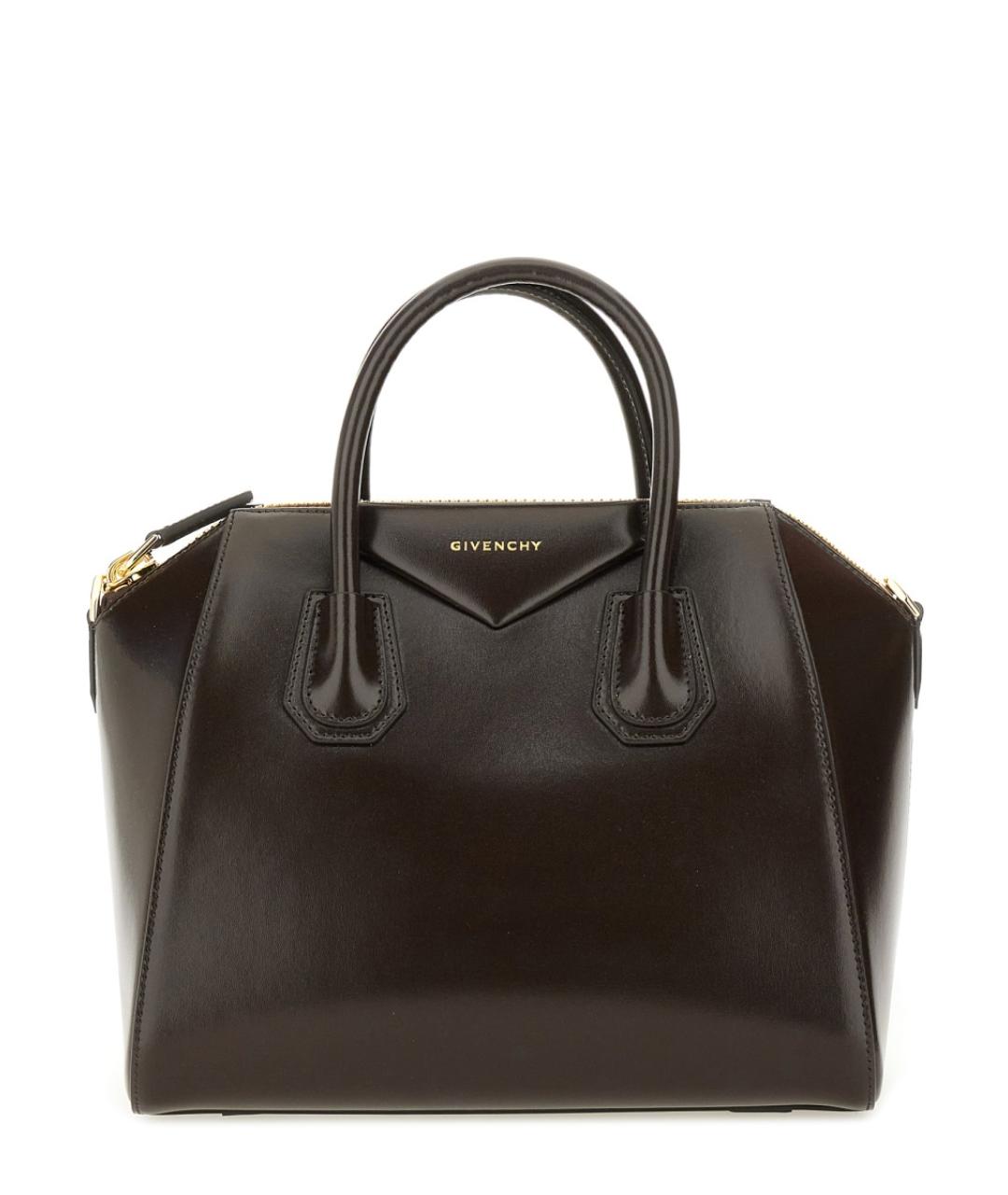 GIVENCHY Коричневая кожаная сумка с короткими ручками, фото 1