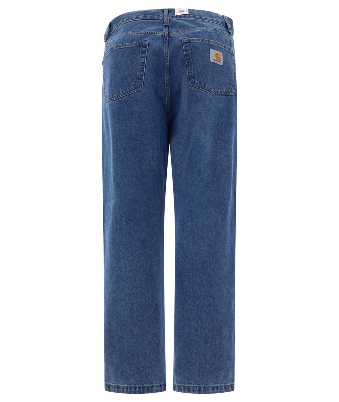 CARHARTT WIP Синие хлопковые прямые джинсы, фото 2