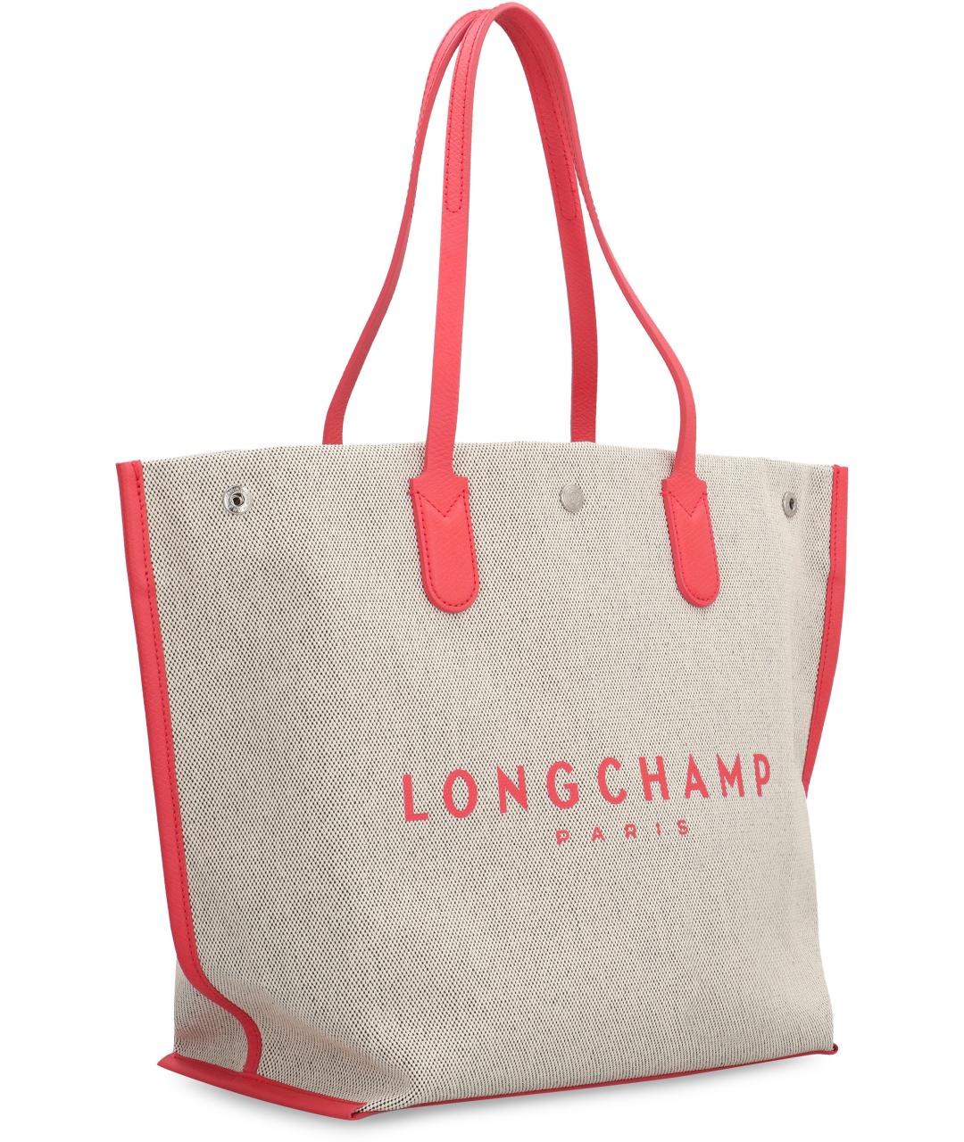 LONGCHAMP Серая хлопковая сумка тоут, фото 2