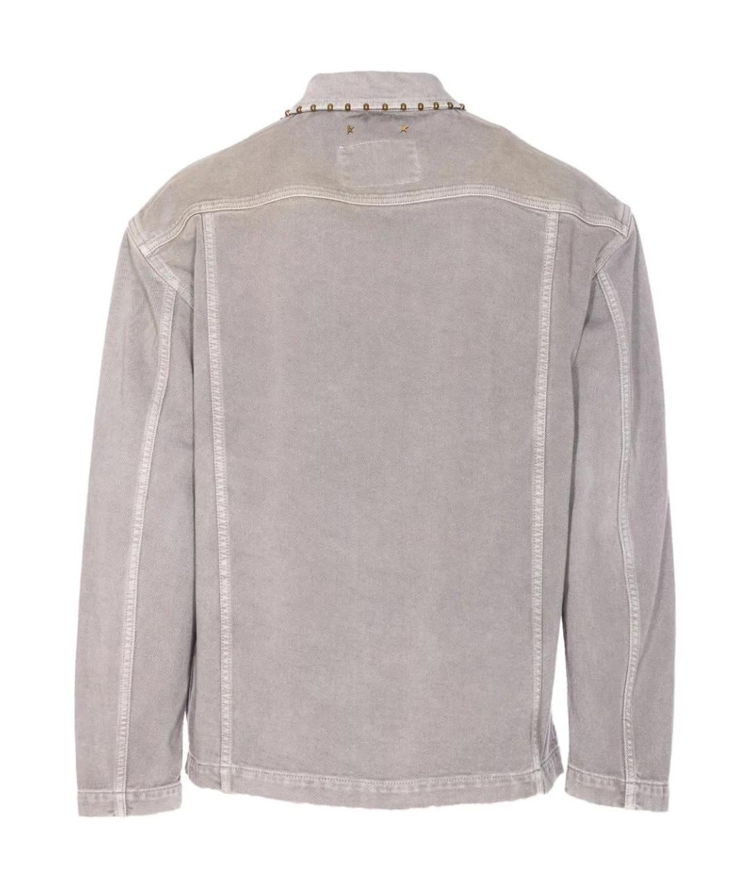 GOLDEN GOOSE DELUXE BRAND Серая хлопковая кэжуал рубашка, фото 2