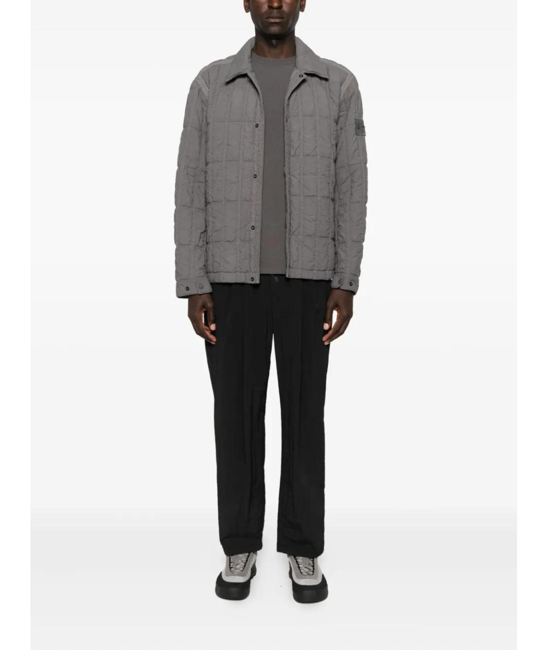STONE ISLAND Серая полиэстеровая куртка, фото 2