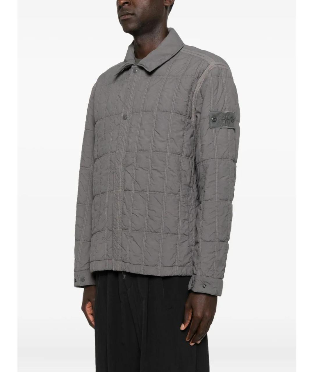 STONE ISLAND Серая полиэстеровая куртка, фото 3