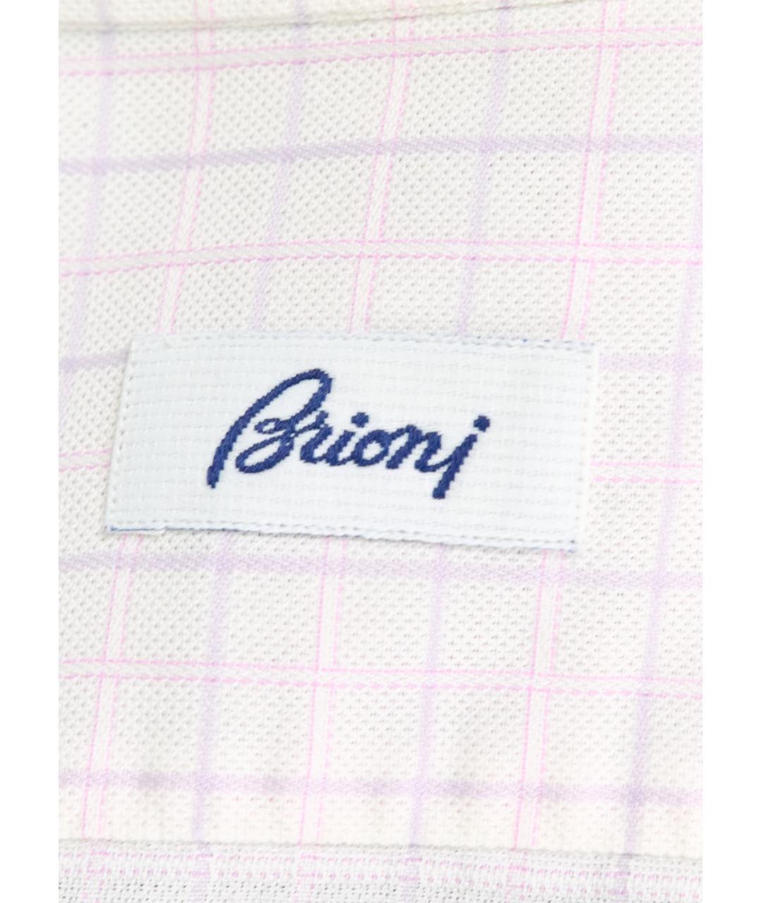 BRIONI Белая хлопковая классическая рубашка, фото 5