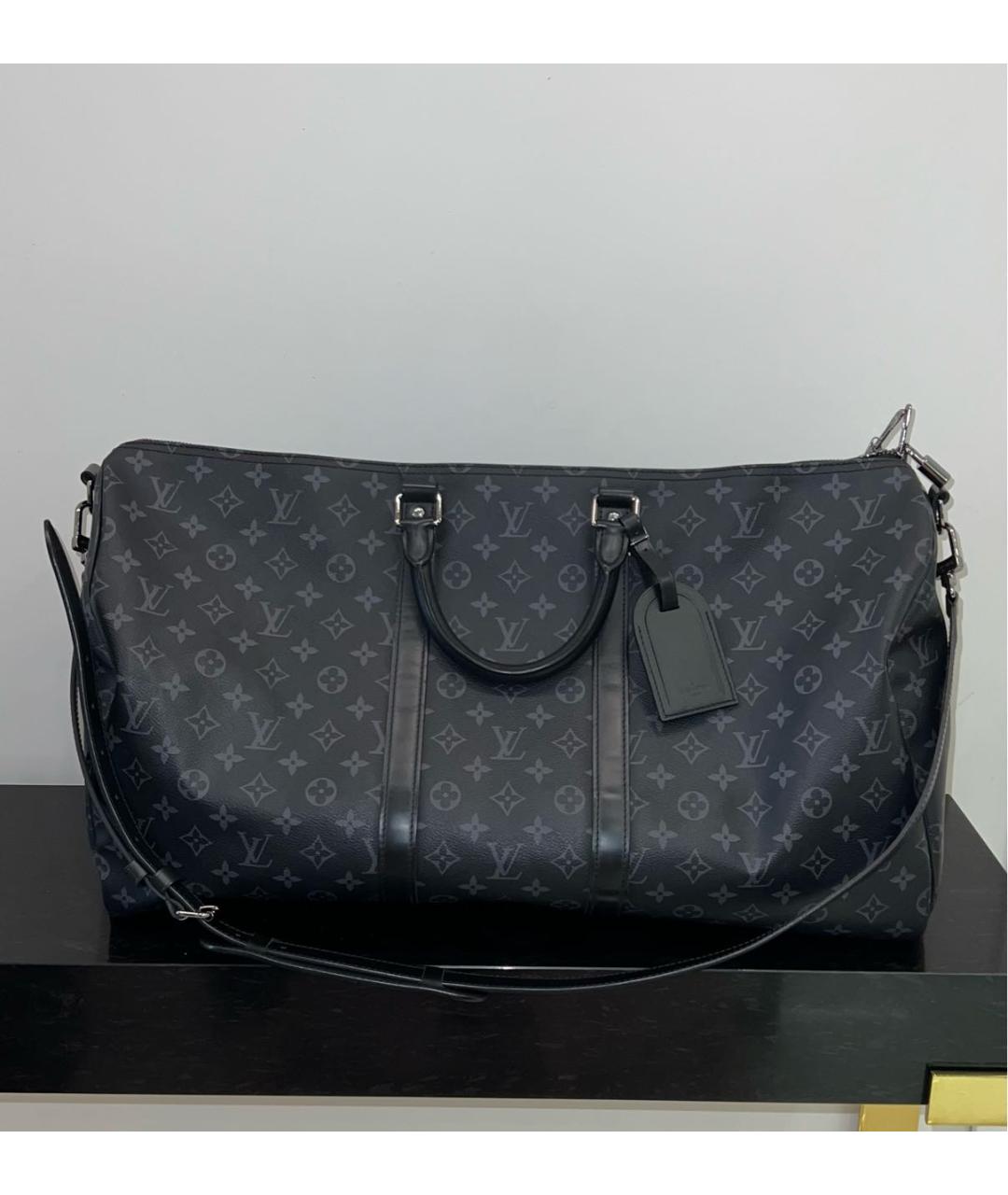 LOUIS VUITTON Антрацитовая дорожная/спортивная сумка, фото 2