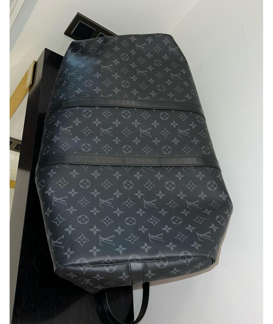 LOUIS VUITTON Антрацитовая дорожная/спортивная сумка, фото 6
