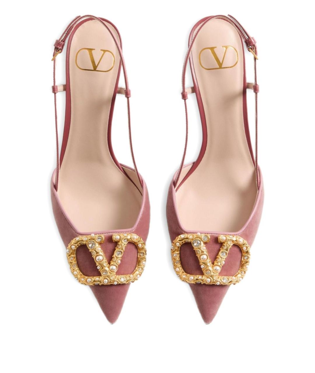 VALENTINO Розовые кожаные туфли, фото 2