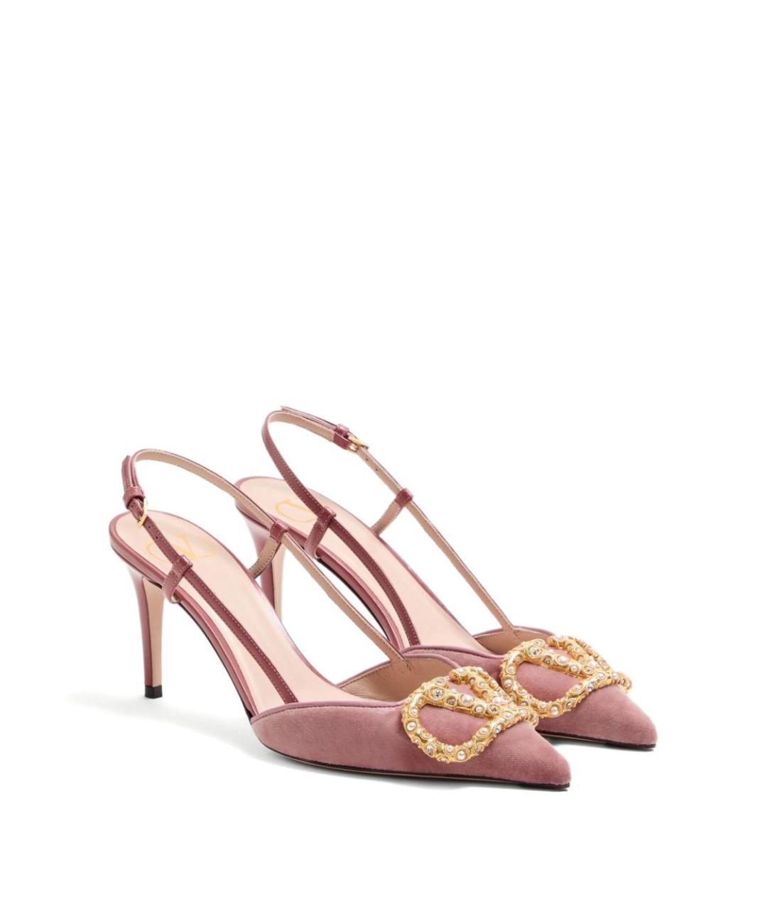 VALENTINO Розовые кожаные туфли, фото 4