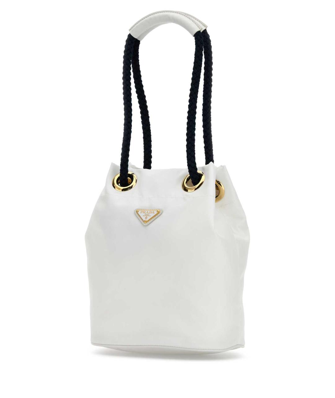 PRADA Белая синтетическая сумка тоут, фото 3