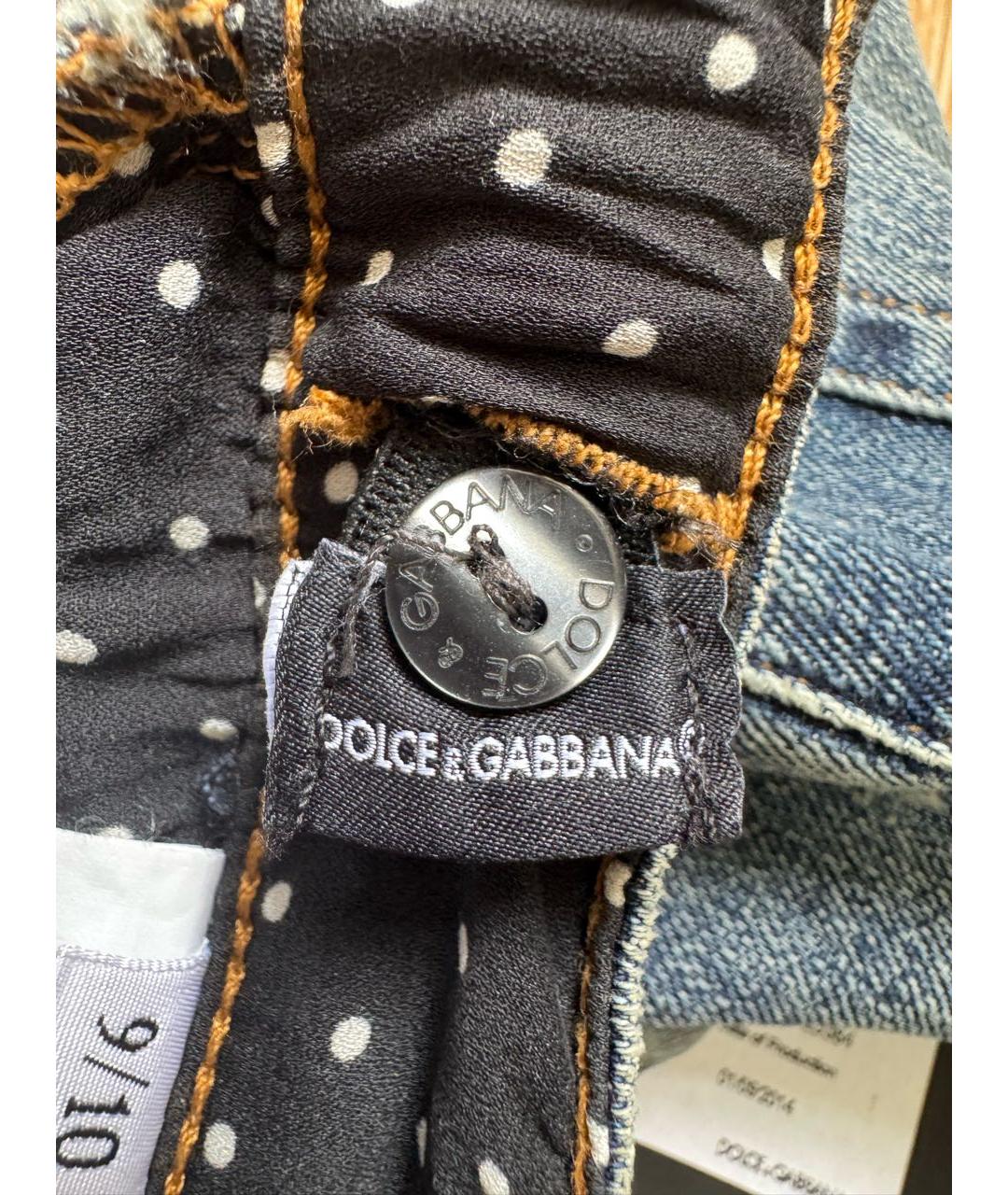 DOLCE & GABBANA KIDS Синие хлопковые брюки и шорты, фото 5