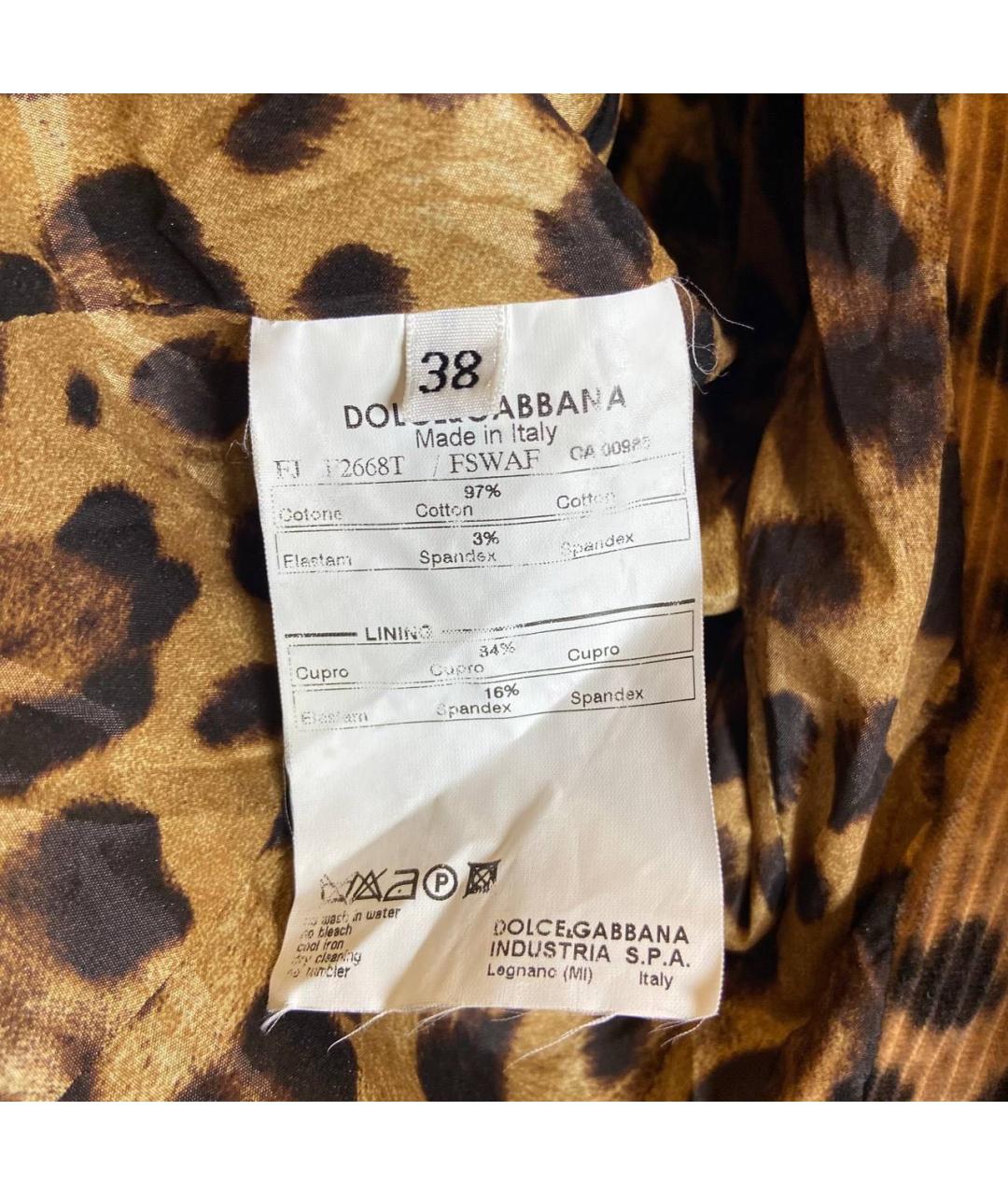 DOLCE&GABBANA Коричневый хлопковый жакет/пиджак, фото 4