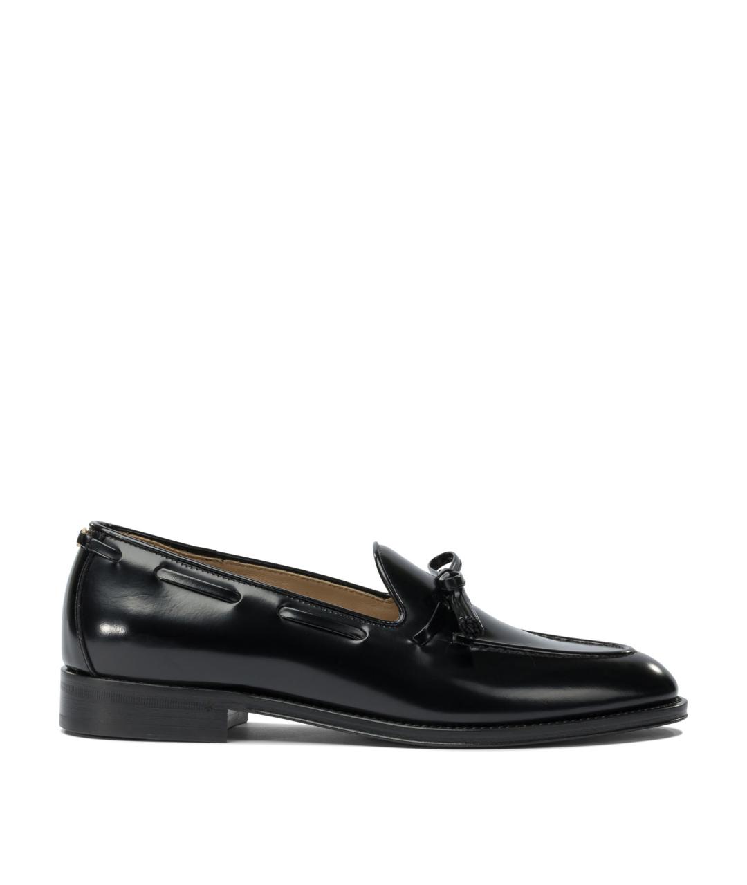VALENTINO Черные кожаные лоферы, фото 1