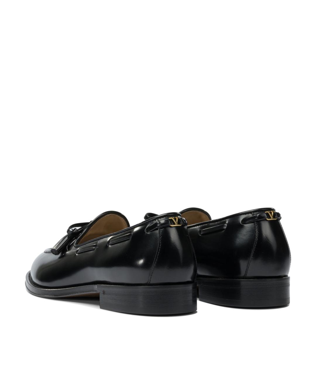 VALENTINO Черные кожаные лоферы, фото 4