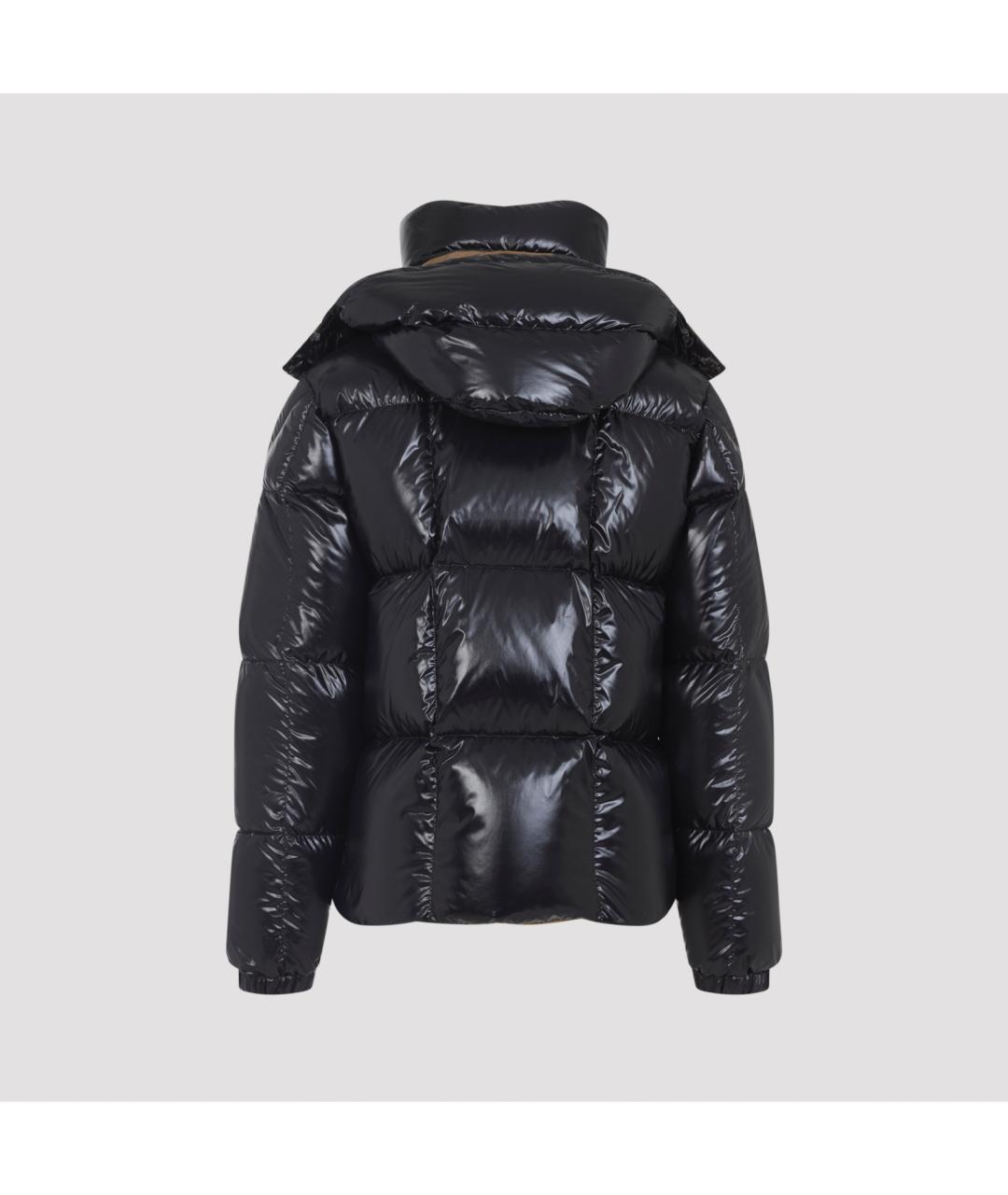 MONCLER Черный полиамидовый пуховик, фото 3