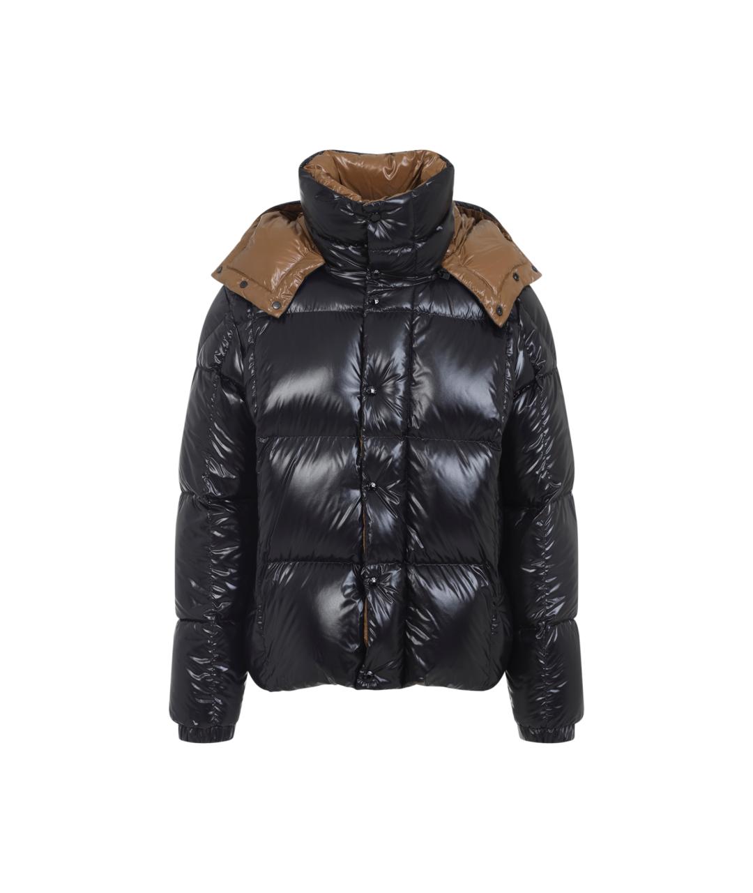 MONCLER Черный полиамидовый пуховик, фото 1
