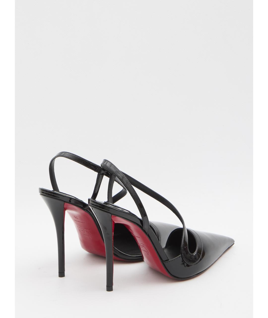 CHRISTIAN LOUBOUTIN Черные кожаные туфли, фото 3