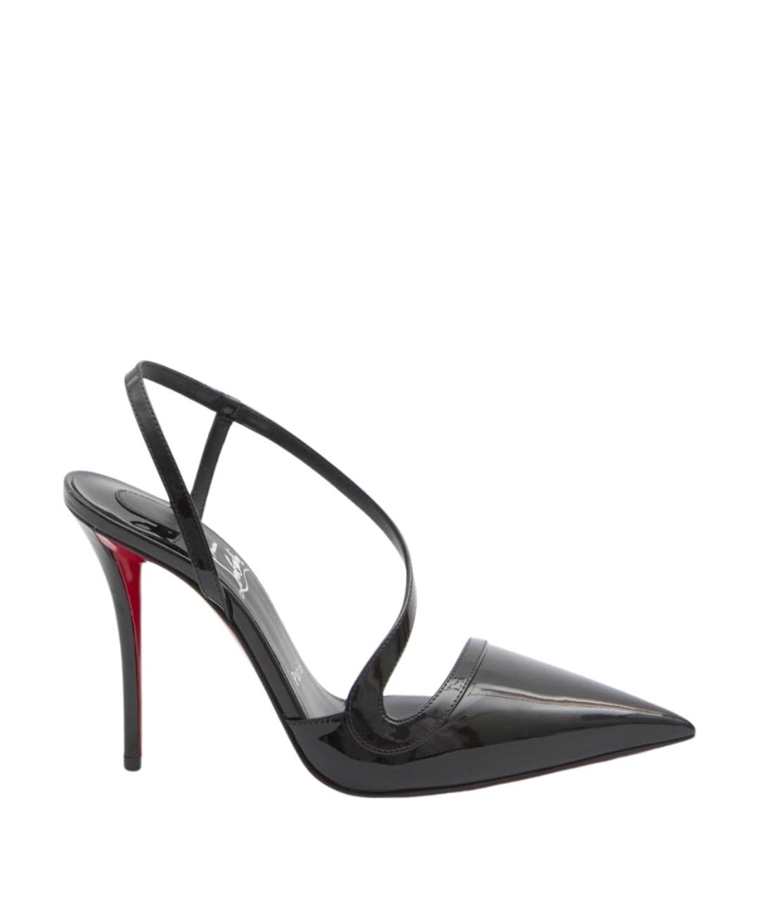 CHRISTIAN LOUBOUTIN Черные кожаные туфли, фото 1