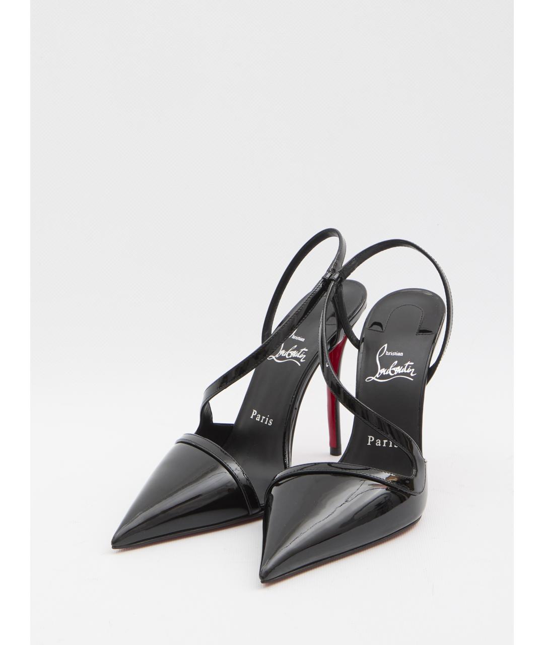 CHRISTIAN LOUBOUTIN Черные кожаные туфли, фото 2