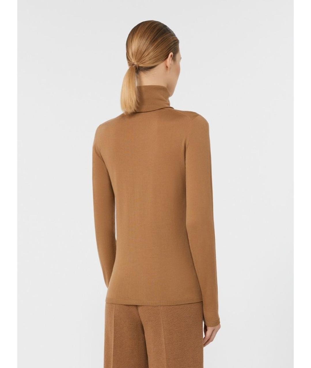 MAX MARA Коричневый шерстяной джемпер / свитер, фото 3