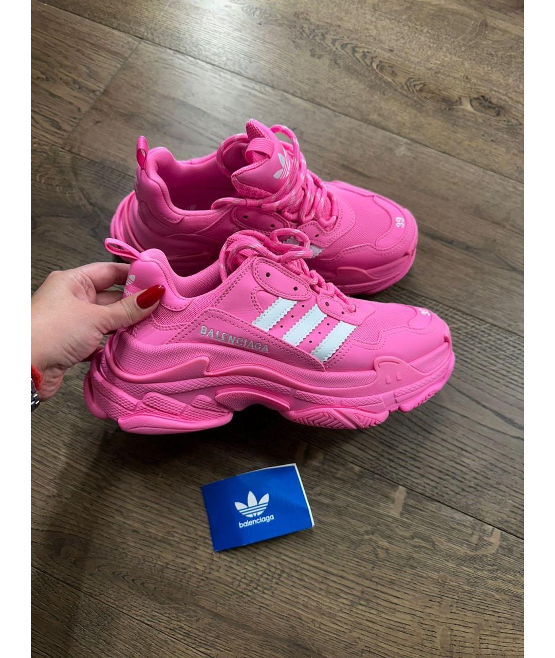 BALENCIAGA Розовые кроссовки, фото 2