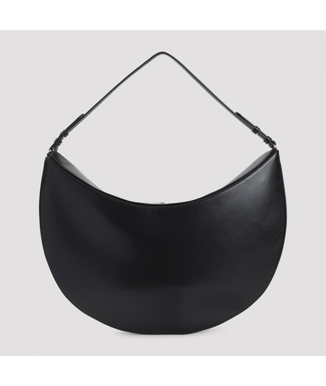 JACQUEMUS Черная кожаная сумка через плечо, фото 4