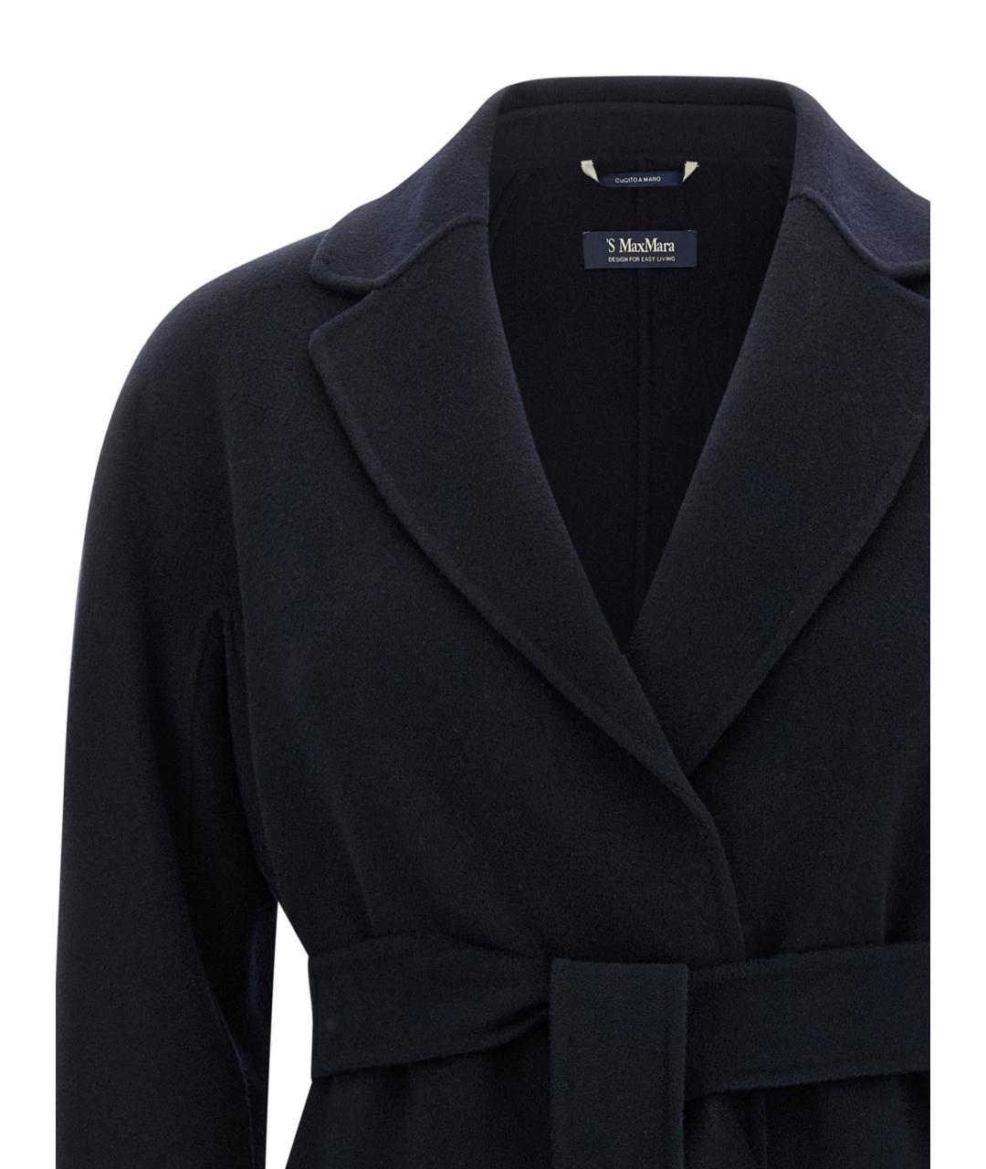 'S MAX MARA Синее шерстяное пальто, фото 3