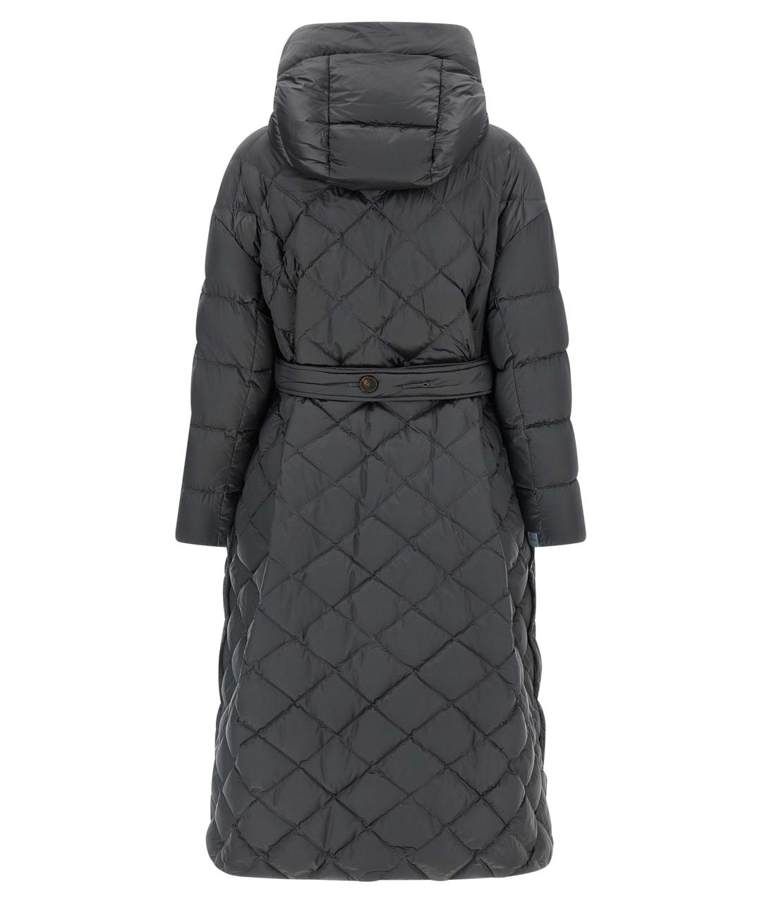 MAX MARA Серое полиамидовое пальто, фото 2